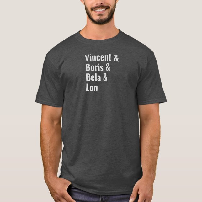 T-shirt Les Véritables Rois de l'Horreur gothique films. (Devant)