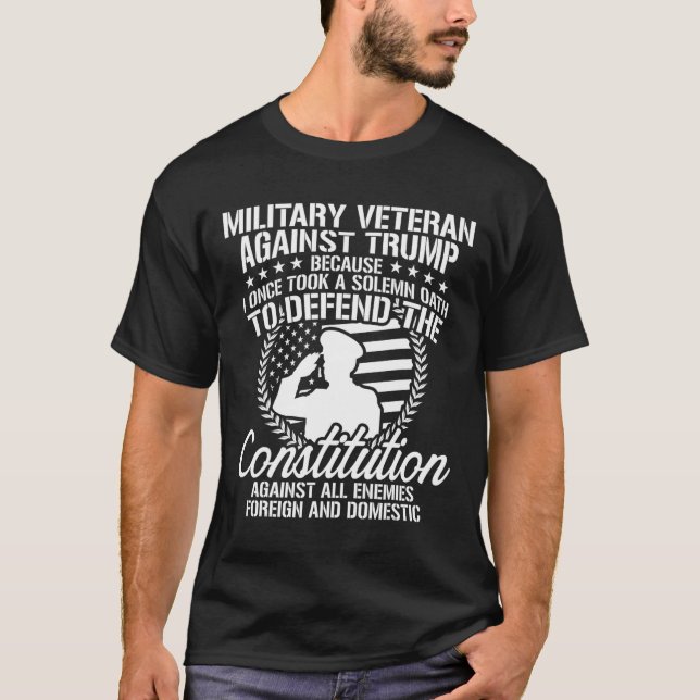 T-shirt Les vétérans contre l'élection de Trump en 2020 au (Devant)