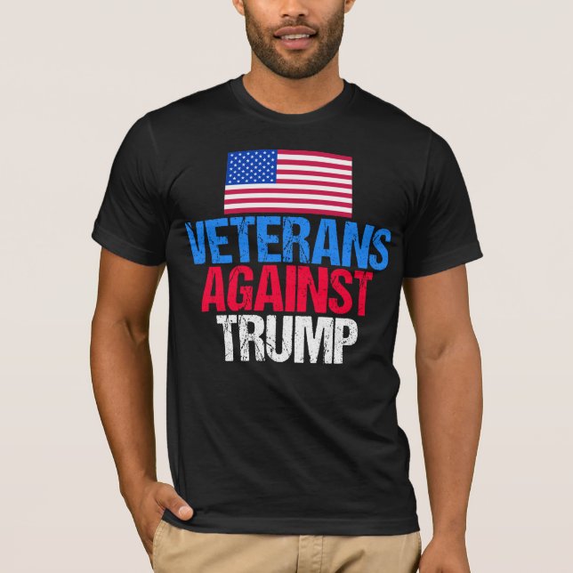 T-shirt Les vétérans contre Trump (Devant)