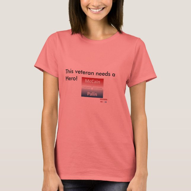 T-shirt Les vétérans ont besoin d'un héros ! (Devant)