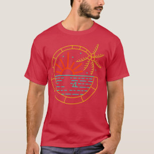 T-shirt Les Vibes De L'Île Sont Good Vibes Coucher De Sole