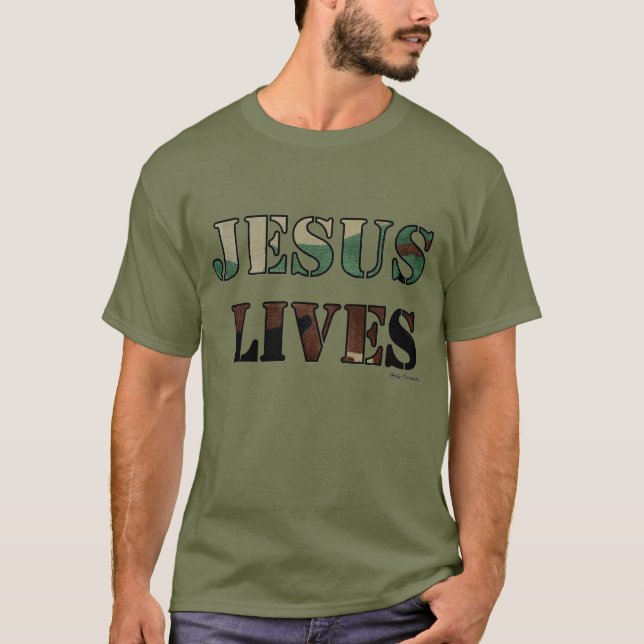 T-shirt Les vies de Jésus - armée/vert de fatigue (Devant)