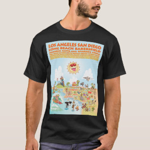 T-shirt Les villes de Californie du Sud