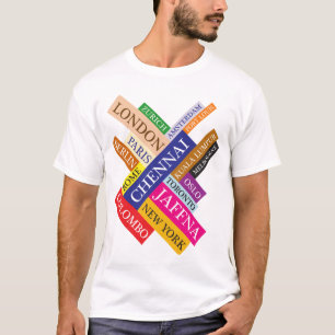 T-shirt Les villes tamoules dans le monde