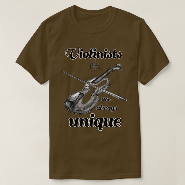 T-shirt Les violonistes sont toujours uniques 1 (Design devant)