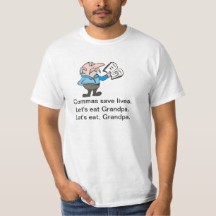 T-shirt Les virgules sauvent la pièce en t des vies pour