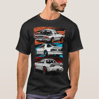 T-shirt Les voitures de rêve Rx-7 générations