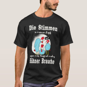 T-shirt Les voix dans ma tête Eleveur de poulets Poulets