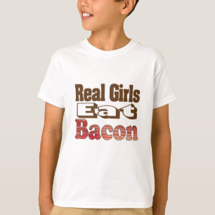 T-shirt Les vraies filles mangent Bacon