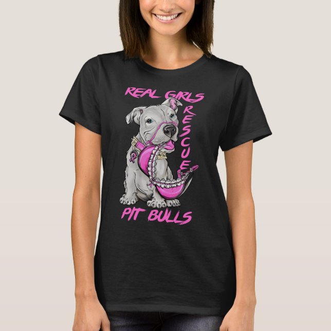 T-shirt Les vraies filles Secourent des taureaux (Devant)