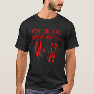 T-shirt Les vraies filles vont à la chasse aux fantômes Av