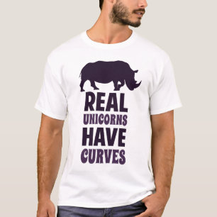 T-shirt Les vraies licornes ont des courbes
