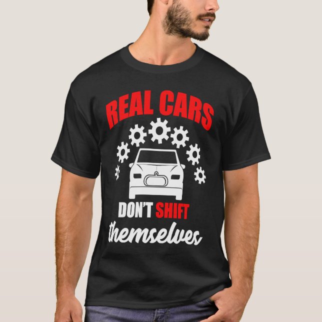 T-shirt Les vraies voitures ne se déplacent pas les voitur (Devant)