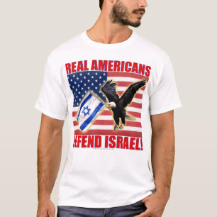 T-shirt Les vrais Américains défendent Israël