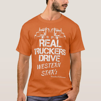 T-shirt Les vrais camionneurs conduisent les étoiles occid