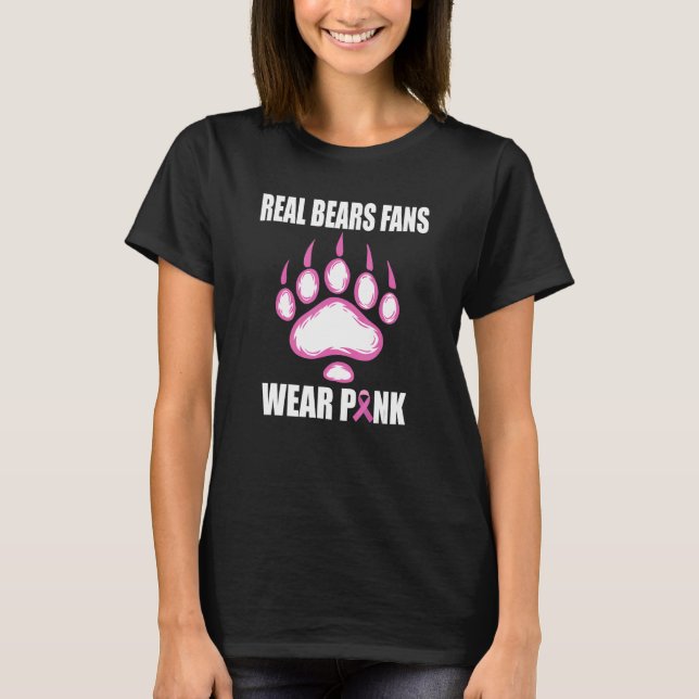 T-shirt Les Vrais Fans Ours Portent Rose (Devant)