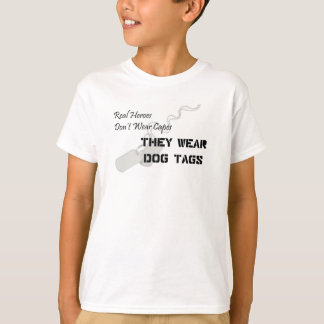 T-shirt Les vrais héros ne portent pas des caps qu'ils