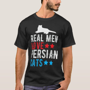 T-shirt Les vrais hommes aiment les chats persans  Chats  