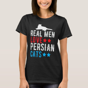 T-shirt Les vrais hommes aiment les chats persans  Chats  