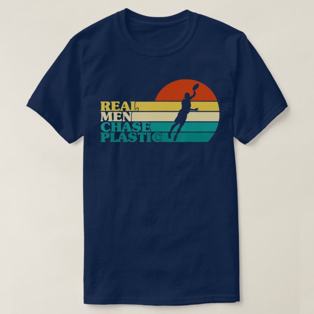 T-shirt Les vrais Hommes Chase Plastic Ultimate Frisbee (Design devant)