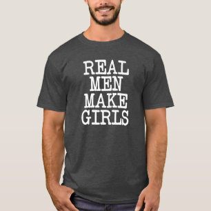 T-shirt Les vrais hommes font à des filles le papa drôle