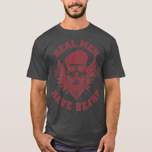 T-shirt Les vrais hommes ont la barbe de barbe conception 