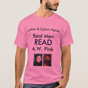 T-shirt Les vrais hommes ONT LU A.W. Pink