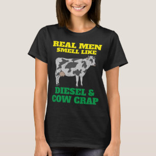 T-shirt Les vrais hommes paysans sentent comme le diesel e