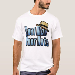 T-shirt Les vrais hommes portent des Casquettes