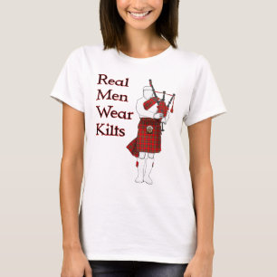 T-shirt Les vrais hommes portent des kilos amusants écossa