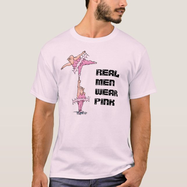 T-shirt Les vrais Hommes Portent Une Chemise De Ballet Tut (Devant)