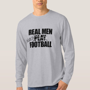 T-shirt Les vrais hommes regardent le football