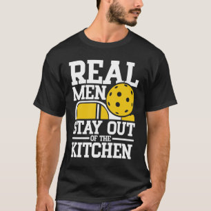 T-shirt Les vrais hommes restent hors de la cuisine - Drôl