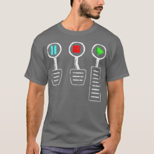 T-shirt Les vrais hommes utilisent trois pédales 3 citatio