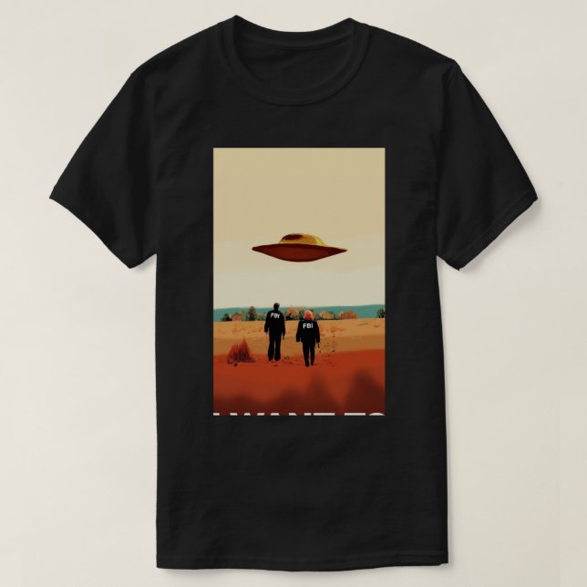 T-shirt Les X Fichiers Je veux croire l'affiche du FBI Sam (Design devant)