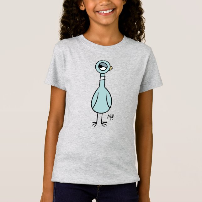 T-Shirt Les Yeux Côtés Pigeon Filles Gris (Devant)