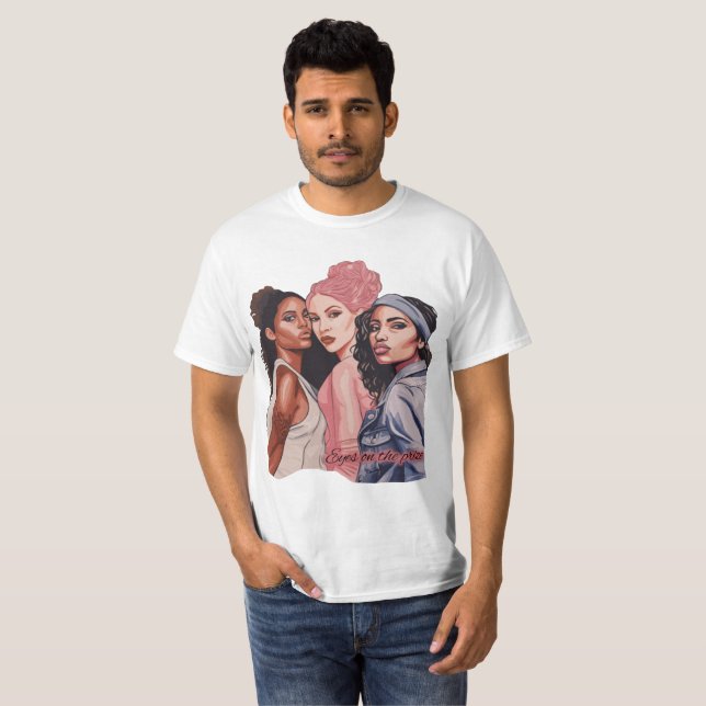 T-shirt Les yeux sur le prix (Devant entier)