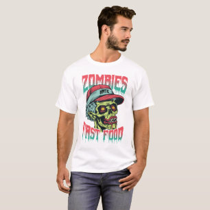 T-shirt Les zombies détestent la fast-food   Chemise drôle