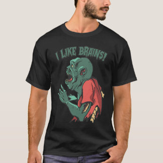 T-shirt Les zombies mangent des cerveaux Halloween garçons