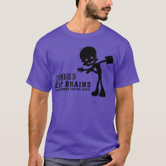 T-shirt Les zombies mangent des cerveaux ne s'inquiètent p
