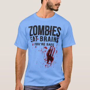 T-shirt Les zombies mangent des cerveaux Vous êtes en sécu