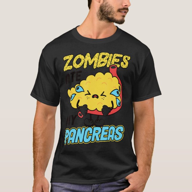 T-shirt Les zombies mangent mes ancêtres Sensibilisation a (Devant)
