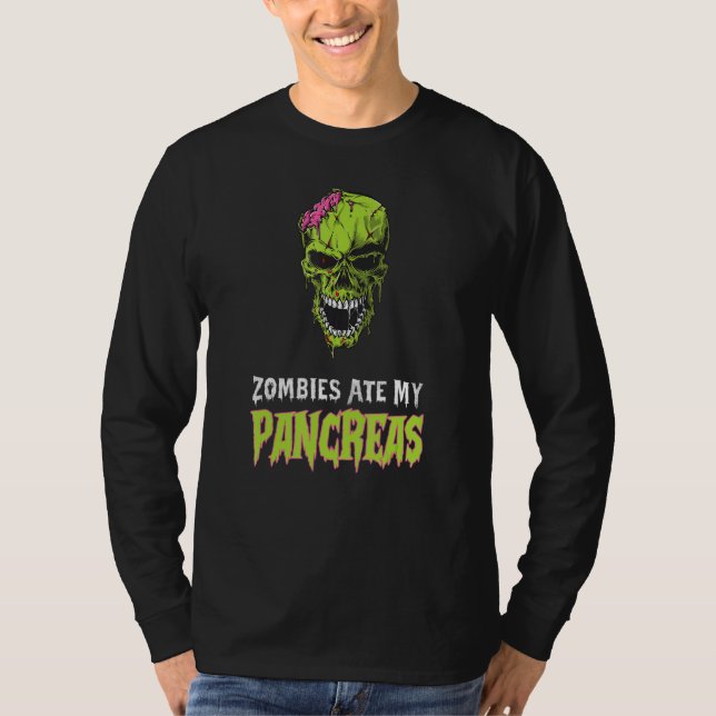 T-shirt Les Zombies Mangent Mes Pancréas T1D Sensibilisati (Devant)