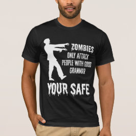 T-shirt Les zombies n'attaquent que les gens avec une bonn