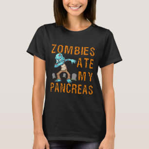 T-shirt Les zombies ont mangé mon pancréas - Fun diabète