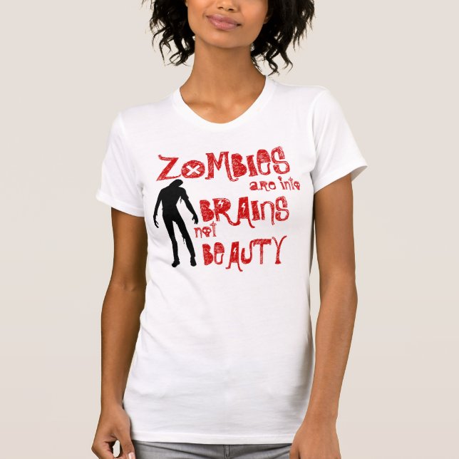 T-shirt Les zombis sont dans le débardeur de beauté de (Devant)