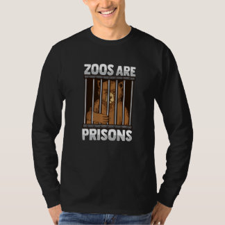 T-shirt Les zoos sont des prisons Conception pour un milit