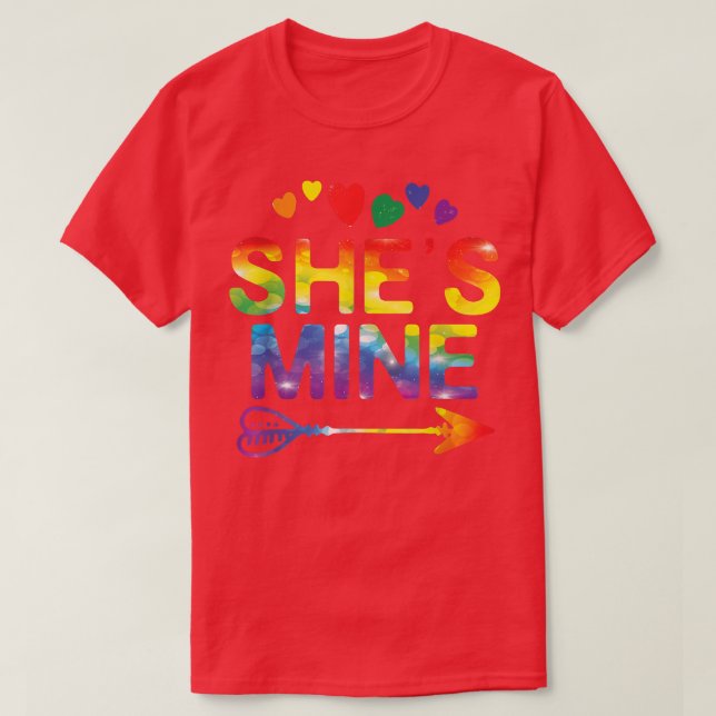 T-shirt Lesbian Couple Funny Elle a la mine Matching LGBT  (Design devant)