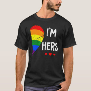 T-shirt Lesbian Couple Heart I'm Hers Matching Gay Lgbt Pr