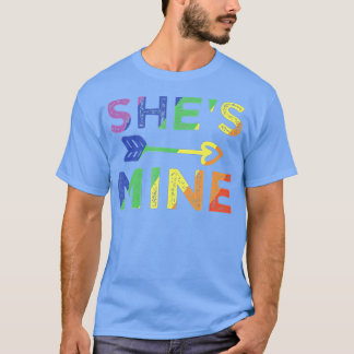 T-shirt Lesbian Couple s Shirt Mine Correspondant Fierté L